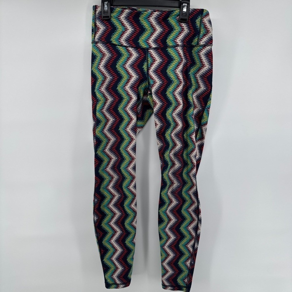 Patagonia Centered Tights Womens Small Timber Striped Stretch Compression Active